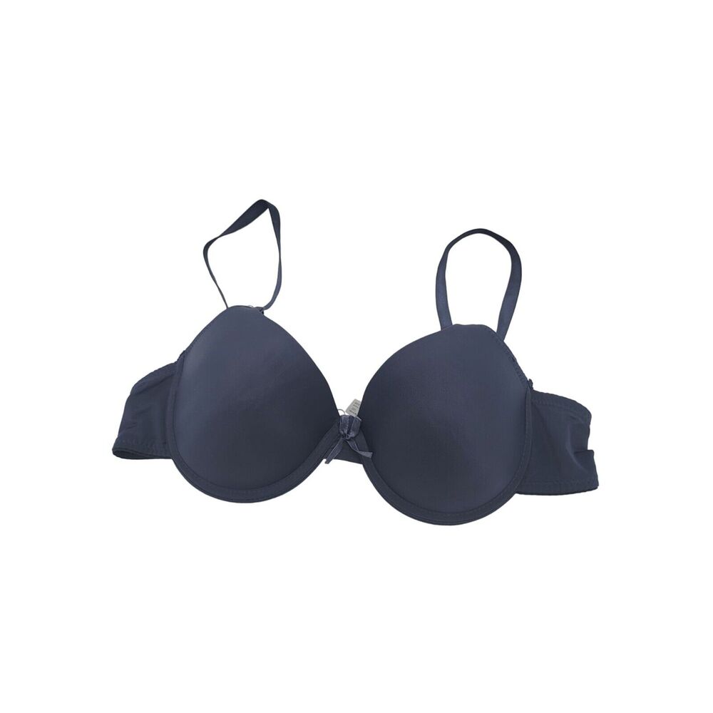 Sofra Padded Push Up Bra 36C Womens Underwired Blue Adjustable Straps